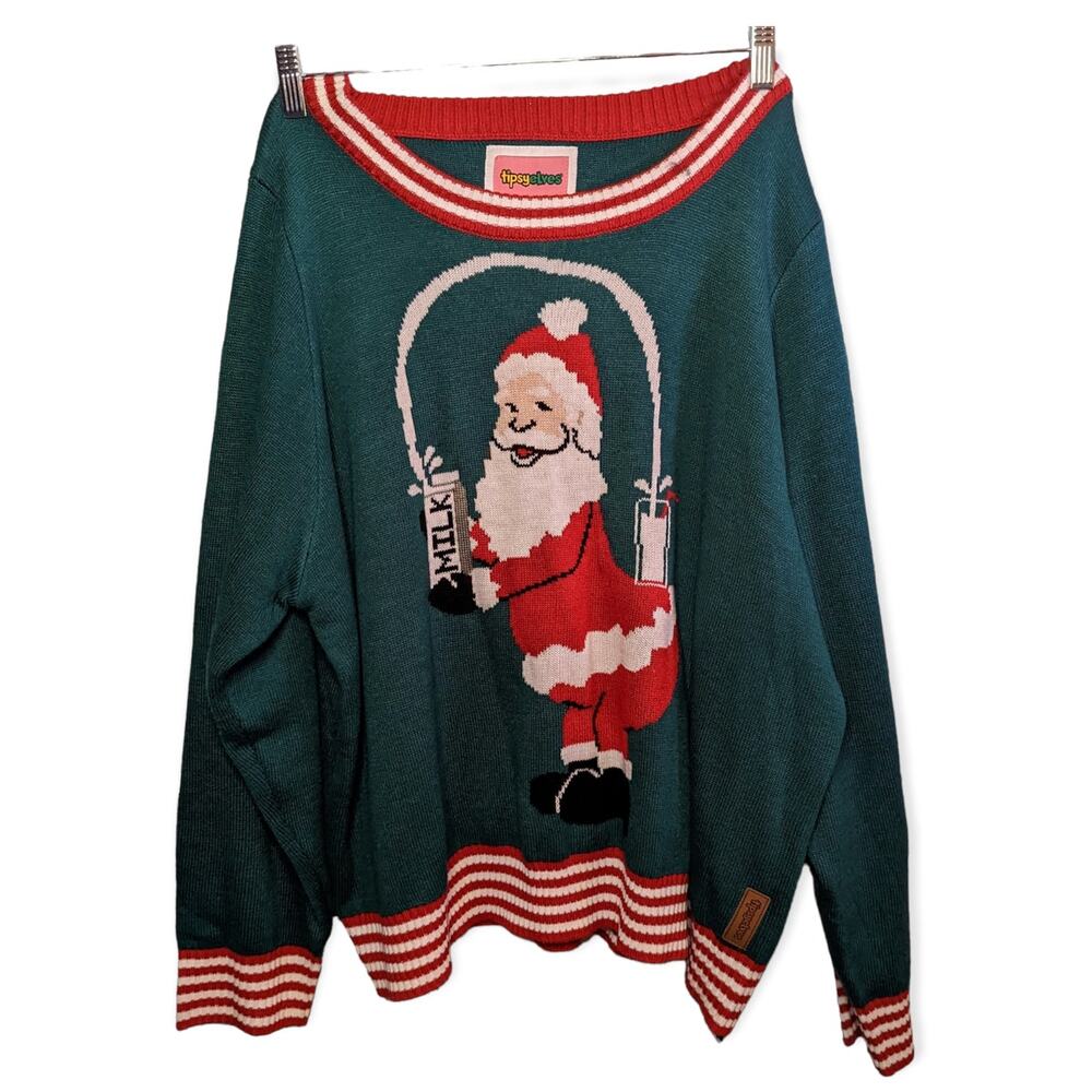Womens Kim Kardashian Santa Break The Internet Silly Ugly Christmas Sweater XXL